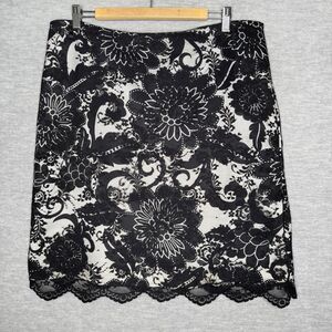 Vintage Skirt Size 14 Y2k 90s Fairygoth Black Lace Work Siren Goth Womens Career